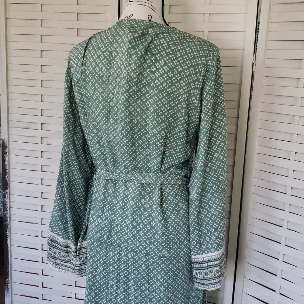 Cleobella Green Patterned Wrap Dress Size M - Picture 5 of 7
